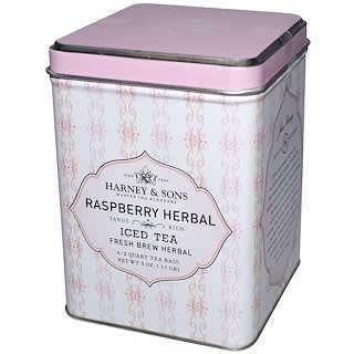 Harney & Sons, Raspberry Herbal Iced Tea,  6 - 2 Quart Tea Bags, 3 oz (.11g)