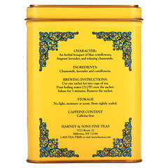 Harney & Sons, HT Tea Blend, Yellow & Blue, Chamomile and Lavender, Caffeine Free, 20 Sachets, 1.4 oz (40 g)