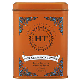 Harney & Sons, Black Tea With Warming Spices, Hot Cinnamon Sunset, 20 Tea Sachets, 1.4 oz (40 g)