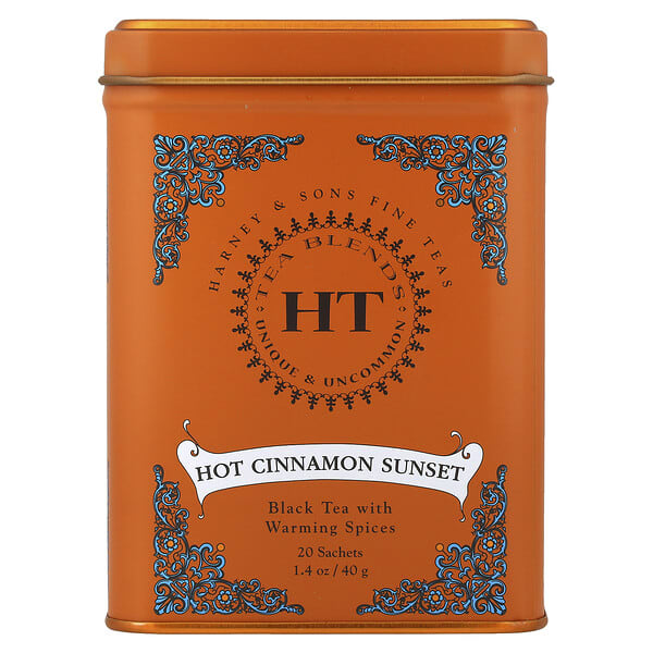 Harney & Sons, HT 티 블렌드, 핫 시나몬 선셋, 티백 20개, 40g(1.4oz)