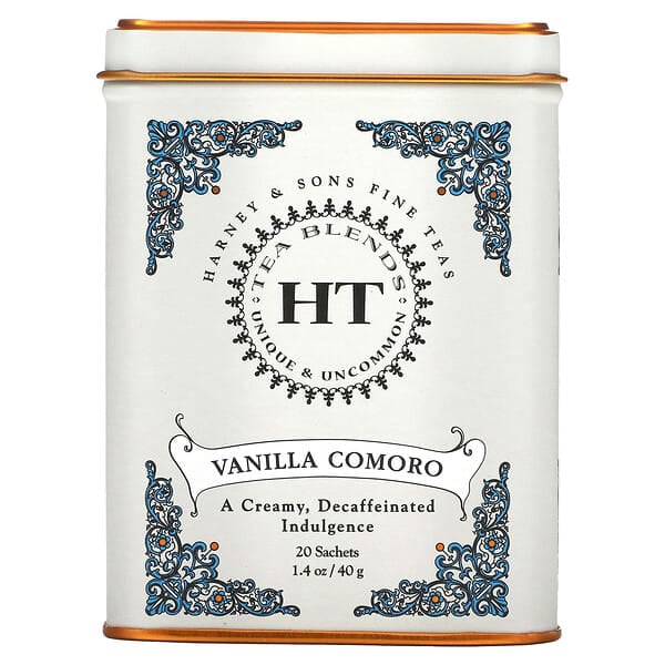 Harney & Sons, HT Tea Blend, Vanilla Comoro, 20 Tea Sachets, 1.4 oz (40 g)