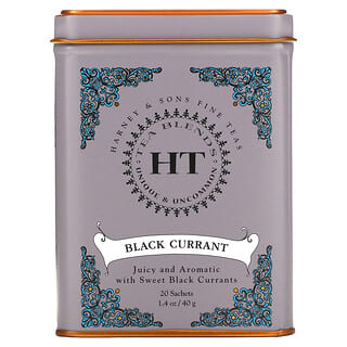 Harney & Sons, HT Tea Blends, Black Currant Tea, 20 Tea Sachets, 1.4 oz (40 g)
