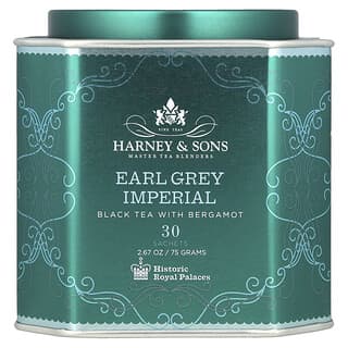 Harney & Sons, Earl Grey Imperial, черный чай с бергамотом, 30 пакетиков, 75 г (2,67 унции)