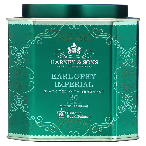 Harney & Sons‏, Earl Grey Imperial, Black Tea with Bergamot, 30 Sachets, 2.67 oz (75 g)