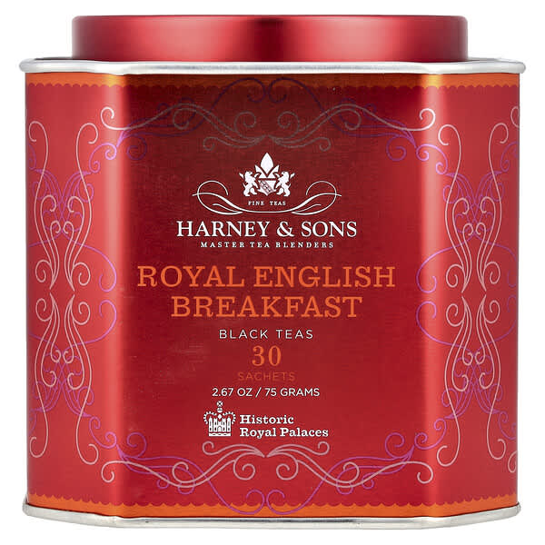Harney & Sons, 皇室英式早餐，紅茶，30包，每包2.67盎司（75克）