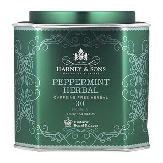 Harney & Sons, Herbáceo de Hortelã, Harbáceo Sem Cafeína, 30 Sachês, 1,9 oz (54 g)