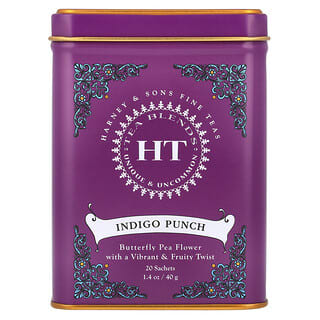 Harney & Sons, Mezclas de té HT, Ponche índigo, 20 sobres, 40 g (1,4 oz)