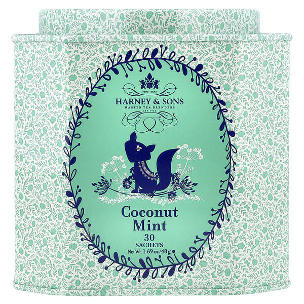 Harney & Sons, 코코넛 민트, 30팩, 48g(1.69oz)
