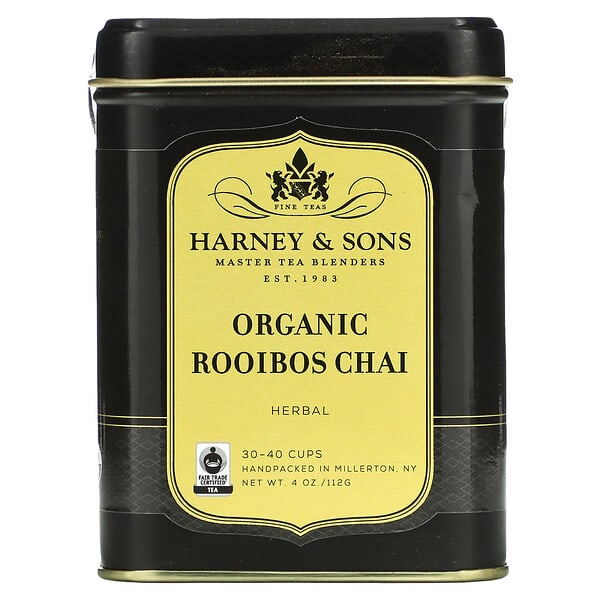 Harney & Sons, Organic Rooibos Chai, Herbal Tea, Caffeine Free , 4 oz (112 g)