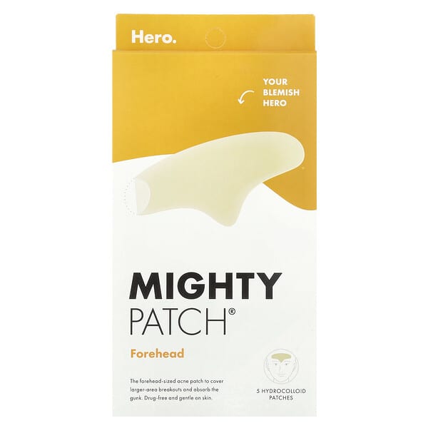 Hero Cosmetics, Mighty Patch，額頭，5 張水膠體貼片