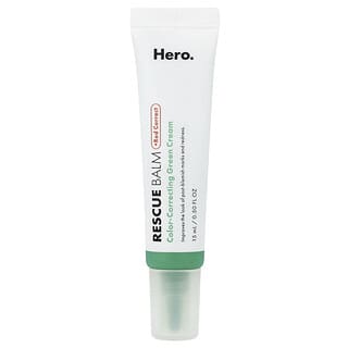 Hero Cosmetics, Rescue Balm + Red Correct, Color-Correcting Green Cream, 0.5 fl oz (15 ml)
