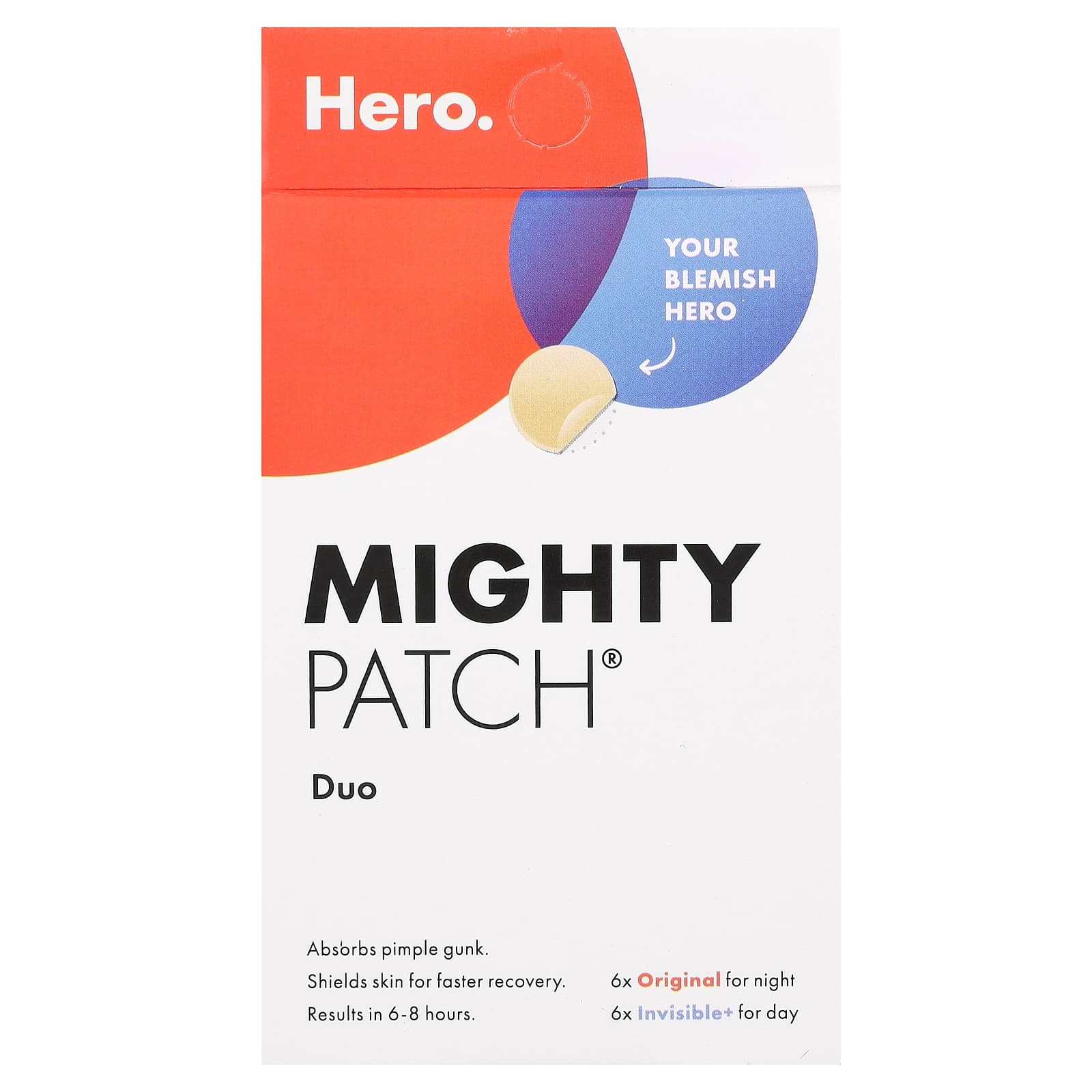 Hero Cosmetics, Mighty Patch Duo,  6 Original + 6 Invisible Patches Image 2