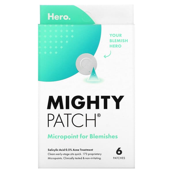 Hero Cosmetics‏, Mighty Patch, מיקרו-נקודות לפגמים בעור, 6 מדבקות