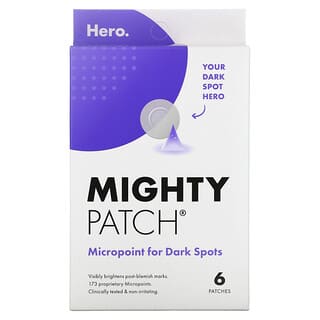 Hero Cosmetics, Mighty Patch, Adesivo com Micropontos para Manchas Escuras, 6 Adesivos