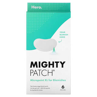 Hero Cosmetics, Mighty Patch, Micropoint XL para imperfecciones`` 6 parches
