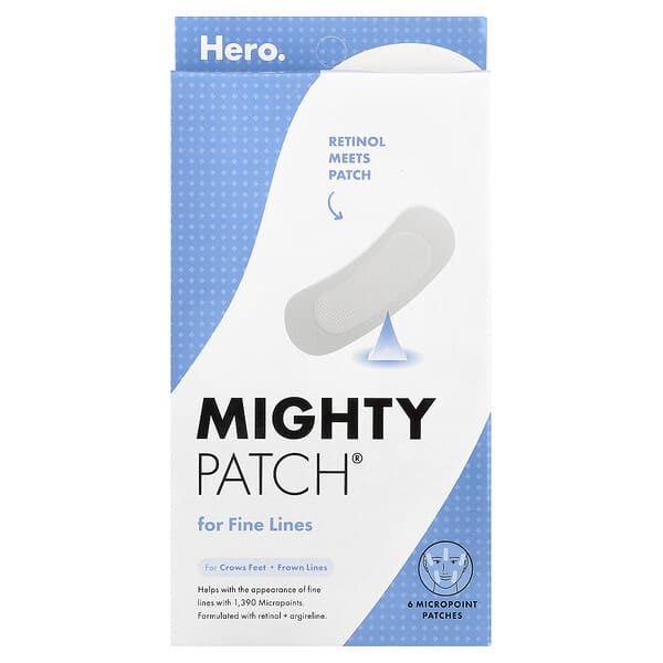 Hero Cosmetics, Mighty Patch® 微針眼膜貼，適用於細紋，6 片