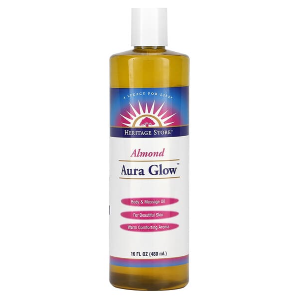 Heritage Store, Aura Glow, Almond, 16 fl oz (480 ml)