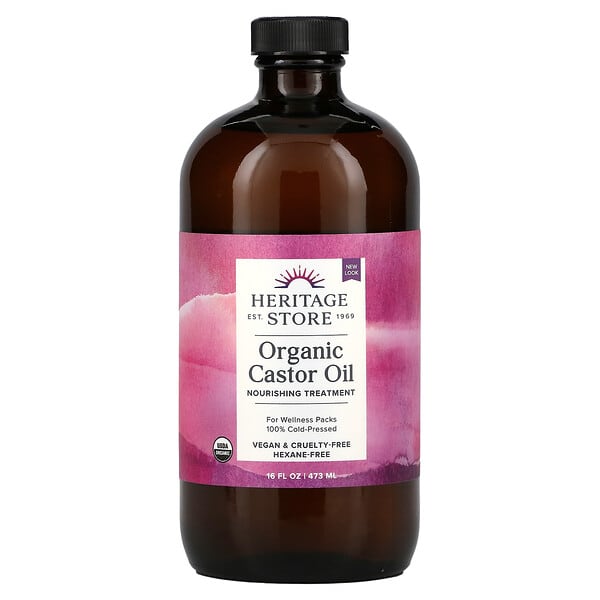 Heritage Store Organic Castor Oil 16 Fl Oz 473 Ml Heritage Store Organic Castor Oil 16 Fl Oz 473 Ml