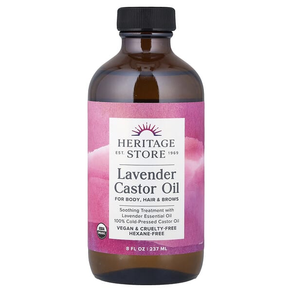 Heritage Store, Lavender Castor Oil, 8 fl oz (237 ml)