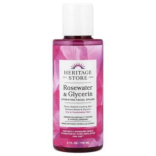 Heritage Store, Air Mawar & Gliserin, Percikan yang Melembapkan Wajah, 118 ml (4 ons cairan)