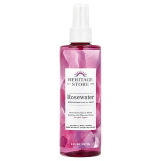 Heritage Store, Eau de rose, Brume rafraîchissante pour le visage, 237 ml