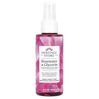 Heritage Store, Água de Rosas e Glicerina, Névoa Facial Hidratante, 118 ml (4 fl oz)