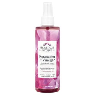 Heritage Store, Rosewater & Vinegar, Exfoliating Toner, 8 fl oz (237 ml)