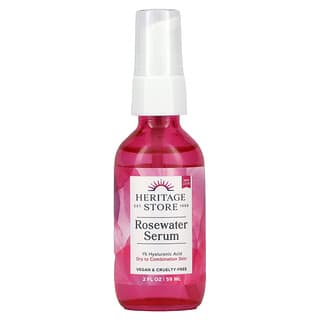 Heritage Store, Rosewater Serum with 1% HA, Dry to Combination Skin, 2 fl oz (59 ml)