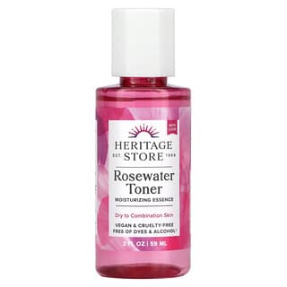 Heritage Store, Tonique à l'eau de rose pour le visage, 59 ml