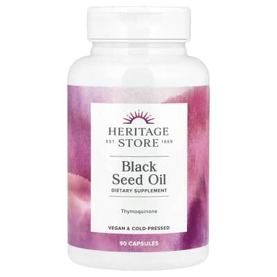 Heritage Store, Black Seed Oil, 90 Capsules (650 mg per capsule)