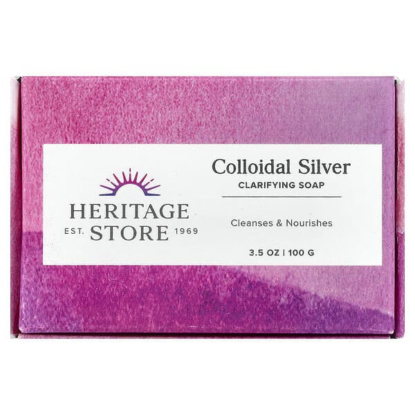 Heritage Store, 膠體銀肥皁，3.5 盎司（100 克）