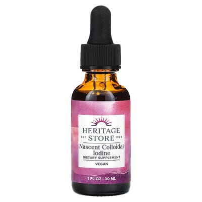 Heritage Store, Raw Colloidal Iodine, 246 mcg, 1 fl oz (30 ml)