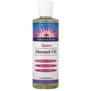 Heritage Store, Sweet Almond Oil, Unscented, 8 fl oz (240 ml)