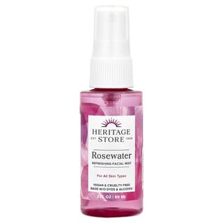 Heritage Store, Acqua di rose, nebbia rinfrescante per il viso, 59 ml