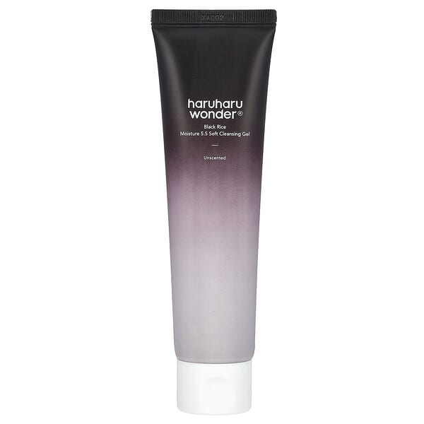 Haruharu, 원더, Black Rice Moisture 5.5 소프트 클렌징 젤, 무향, 100ml(3.38fl oz)