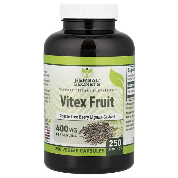 Vitex Fruit, 400 mg, 250 Veggie Capsules