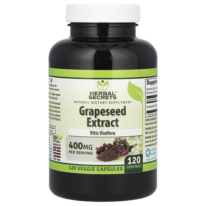 Grapeseed Extract, 400 mg, 120 Veggie Capsules