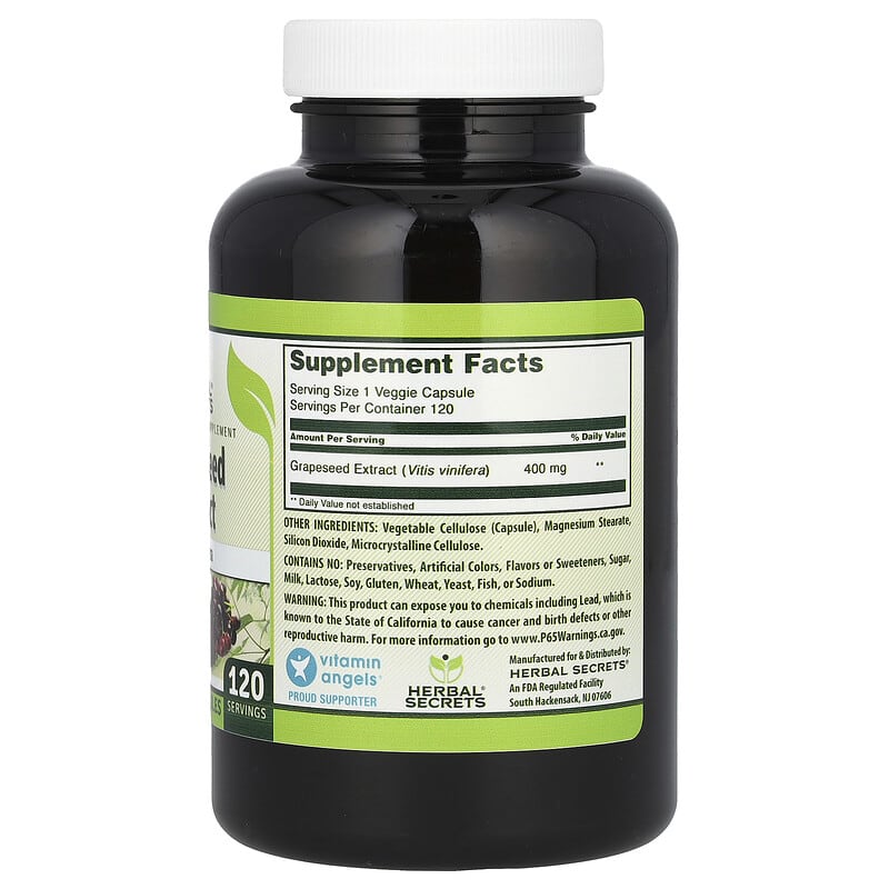 Grapeseed Extract, 400 mg, 120 Veggie Capsules