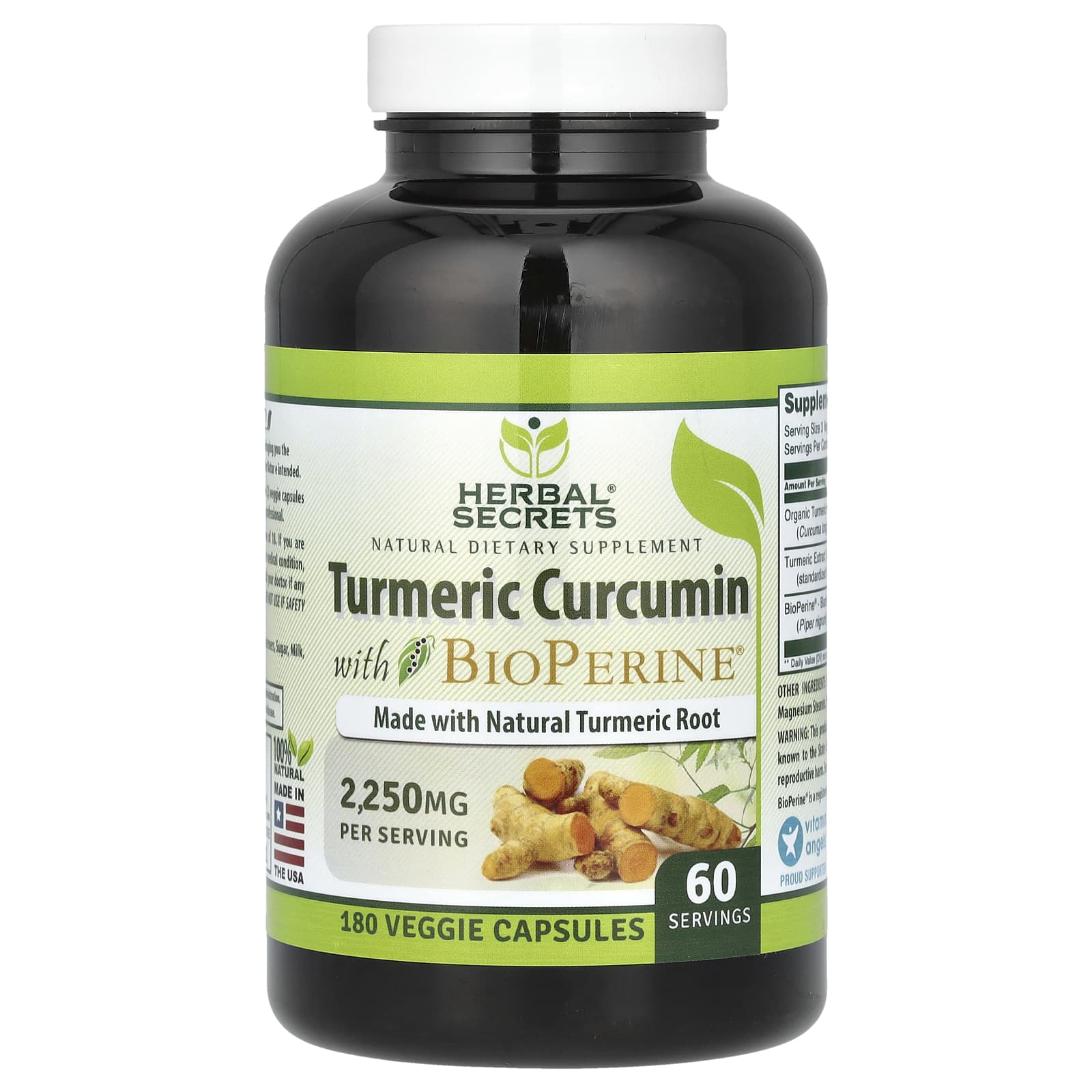 Herbal Secrets Turmeric Curcumin With Bioperine Mg Veggie