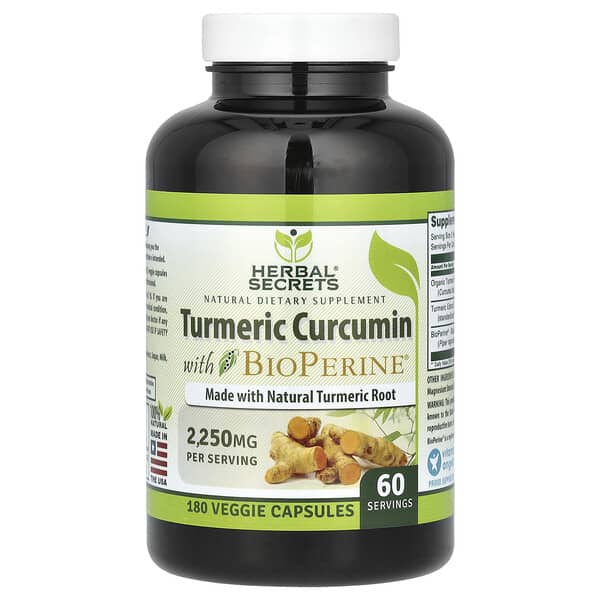 Turmeric Curcumin with BioPerine, 180 Veggie Capsules