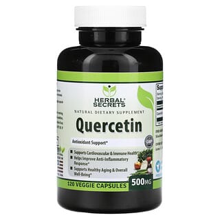 Herbal Secrets, кверцетин, 500 мг, 120 рослинних капсул