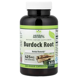 Herbal Secrets, Burdock Root, 425 mg, 120 Veggie Capsules