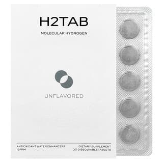 H2Tab‏, هيدروجين جزيئي، بدون نكهات، 30 قرصًا قابل للذوبان (80 ملجم لكل قرص)