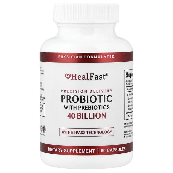 HealFast, 프리바이오틱 함유 프로바이오틱, 캡슐 60정