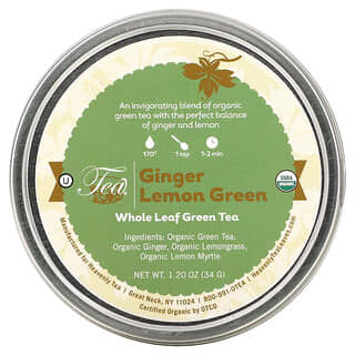 Heavenly Tea Leaves, Thé vert à feuilles entières, gingembre et citron vert, 34 g