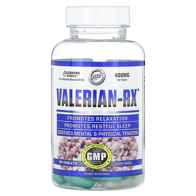Hi Tech Pharmaceuticals, Valerian-RX, 400 mg, 90 Tablets