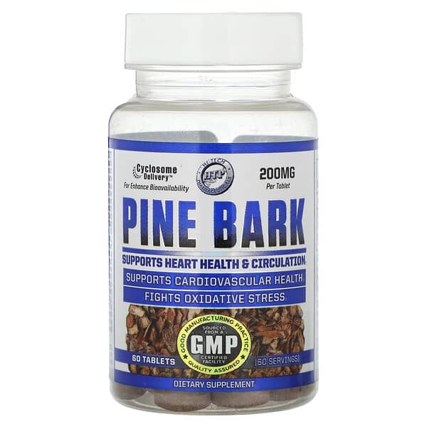 Hi Tech Pharmaceuticals Pine Bark, 200 mg, 60 Tablets