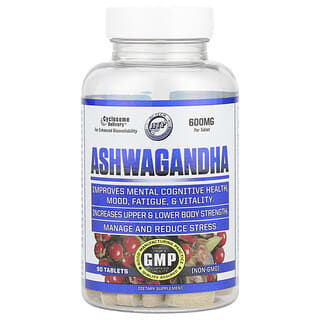 Hi Tech Pharmaceuticals, Ashwagandha, 600 mg, 90 Comprimidos