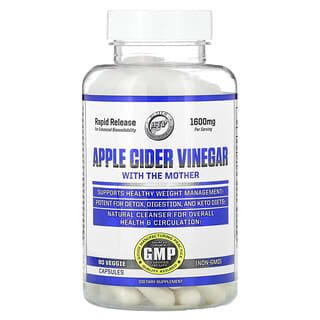 Hi Tech Pharmaceuticals, Vinagre de sidra de manzana con la madre, Liberación rápida, 800 mg, 90 cápsulas vegetales