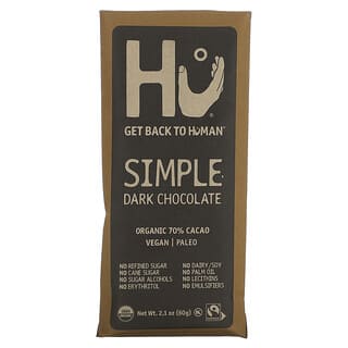 Hu, シンプルダークチョコレート、60g（2.1オンス）